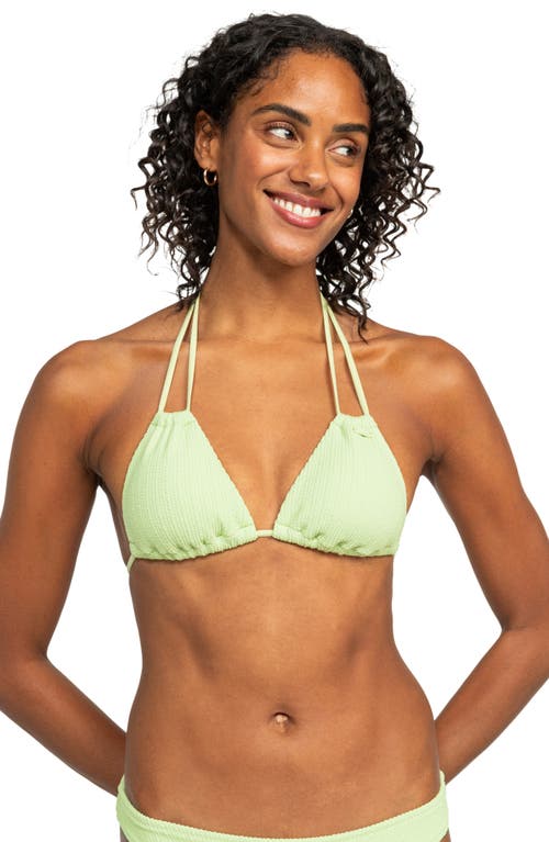 Shop Roxy Aruba Tiki Triangle Bikini Top In Margarita Green