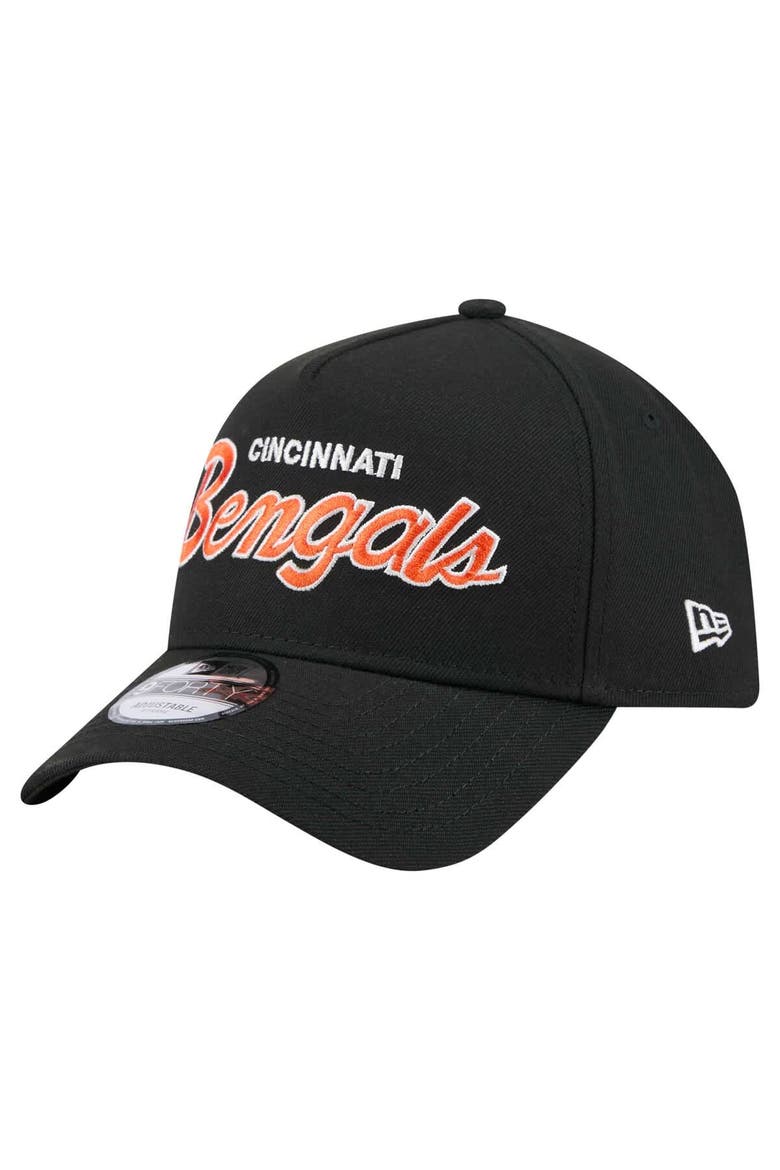 Men's New Era Black Cincinnati Bengals Smith 9FORTY Adjustable hat, Alternate, color, Black