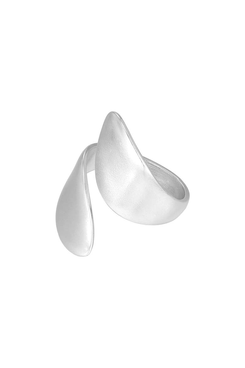 Stainless Steel Bypass Ring, Alternate, color, SILVER