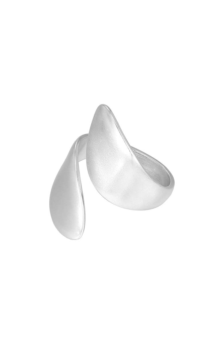 Adornia Stainless Steel Bypass Ring, Alternate, color, Silver