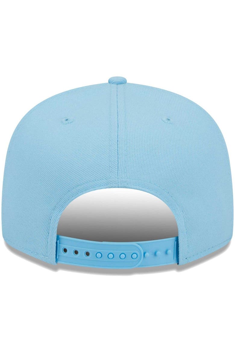 Men's New Era Powder Blue Los Angeles Chargers Color Pack Brights 9FIFTY Snapback Hat, Alternate, color, Powder Blue