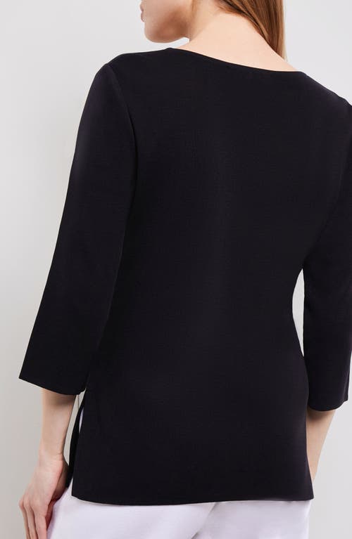 Misook Knit Tunic Top In Black