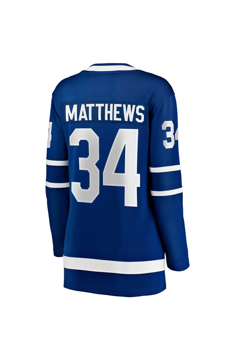 FANATICS Women's Fanatics Auston Matthews Blue Toronto Maple Leafs Captain Patch Home Breakaway Player Jersey, Alternate, color, Blue