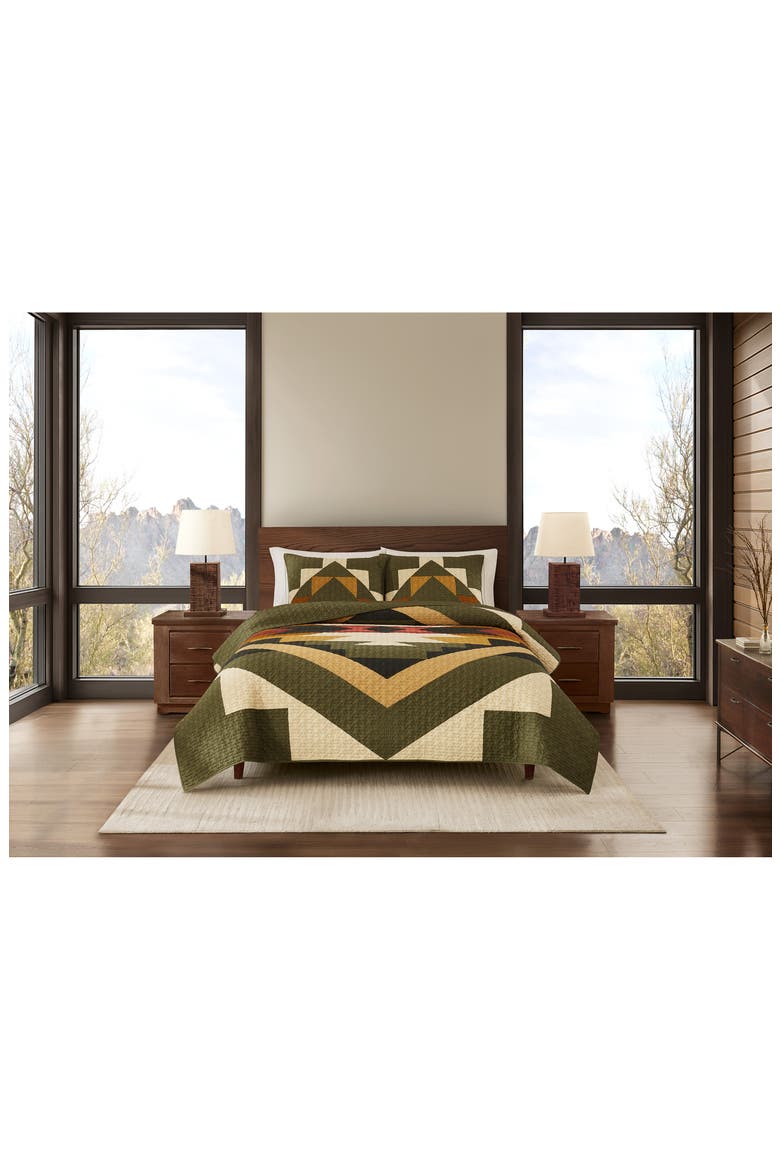 Tumalo Cotton Quilt, Main, color, GREEN