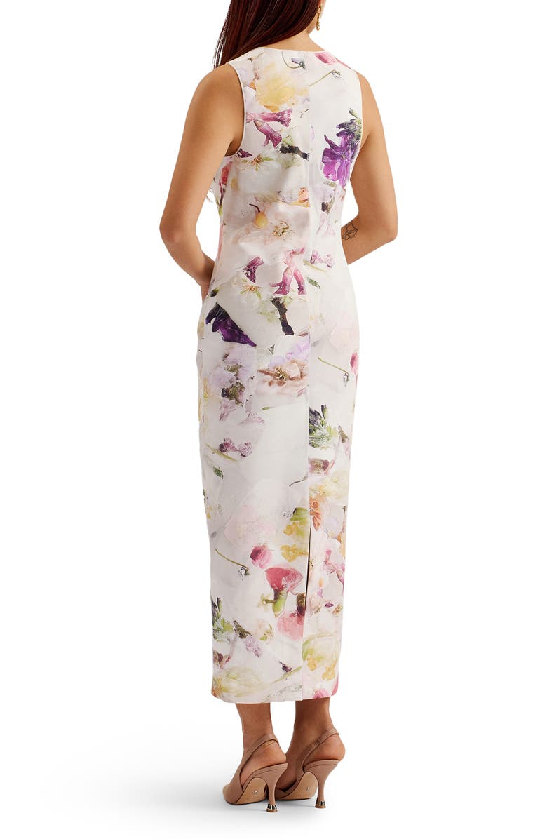 Ted Baker London Lilyha Floral Sleeveless Scuba Crepe Dress, Alternate, color, 
