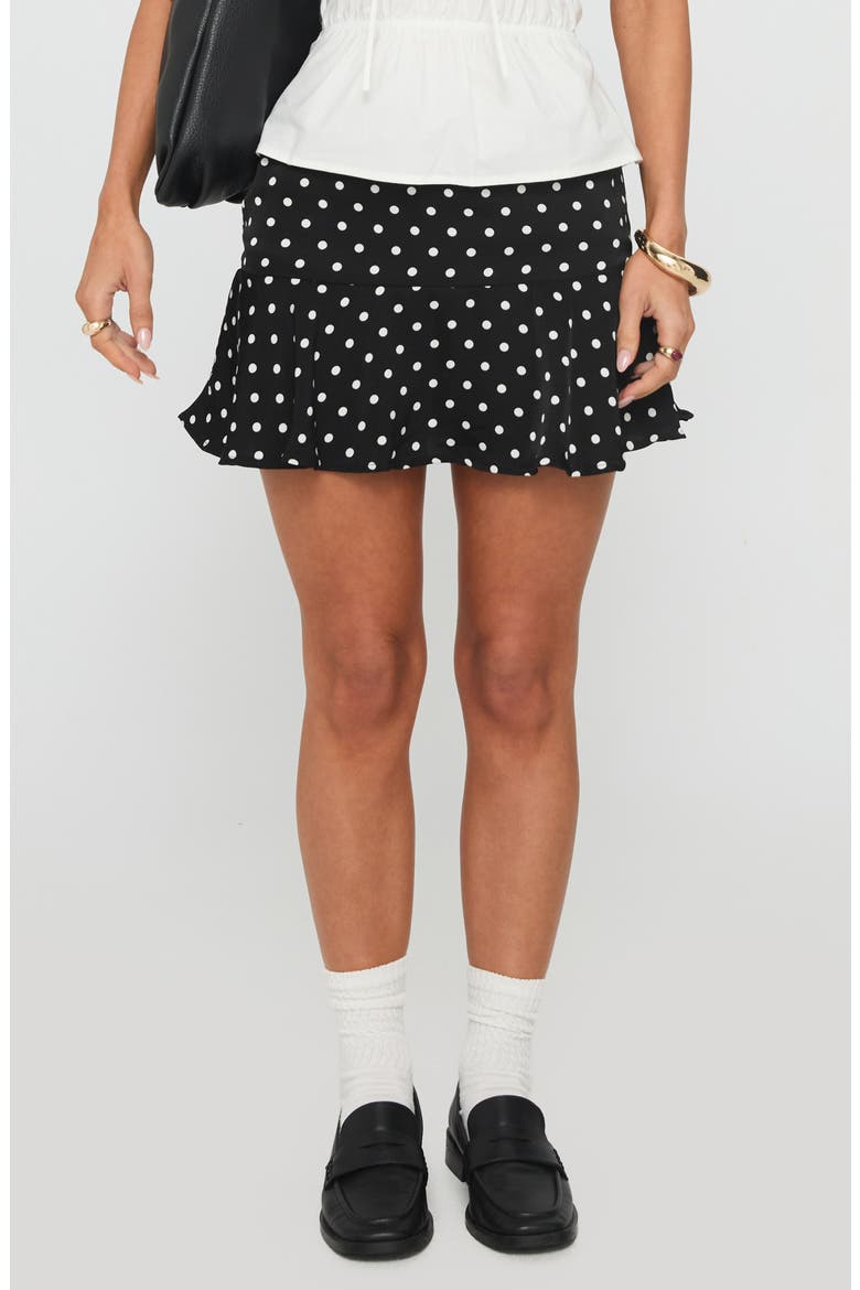 Vanish Dot Miniskort, Main, color, BLACK POLKA
