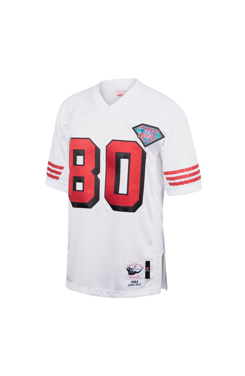 Mitchell & Ness Men's Mitchell & Ness Jerry Rice White San Francisco 49ers 1994 Authentic Throwback Retired Player Jersey, Alternate, color, 