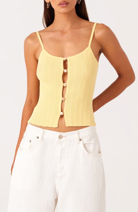 Odessa Bead Lined Rib Camisole