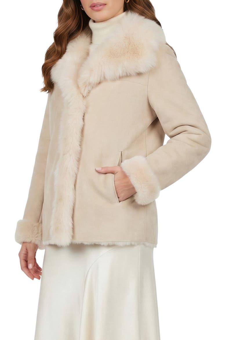 Merino Genuine Shearling Jacket, Alternate, color, IVORY
