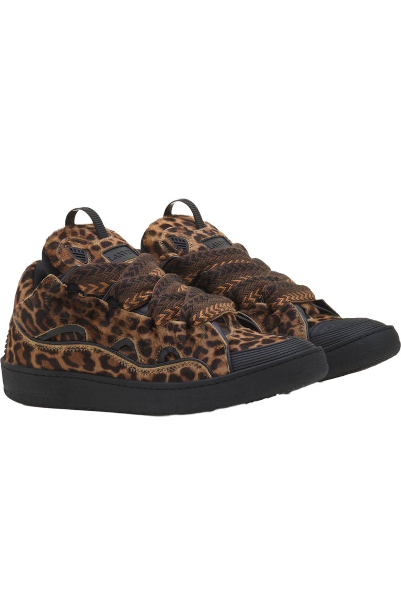 Lanvin Curb Sneakers In Pony, Alternate, color, Beige/Black