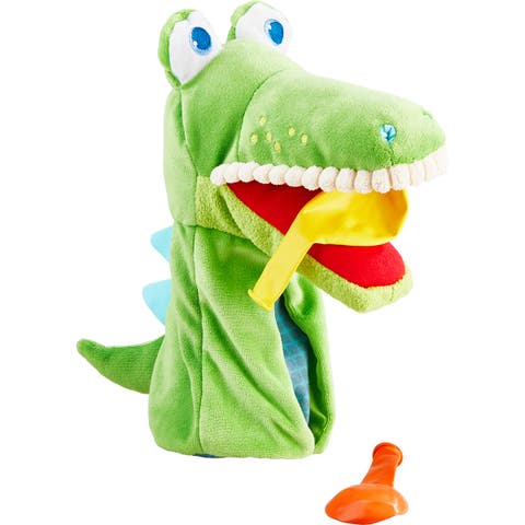 Hand Puppet - Eat it Up Croco Interactive Puppet Show Toy with Belly Bag for Storytelling, Speech Therapy Toys and Pretend Play for 18 mo+