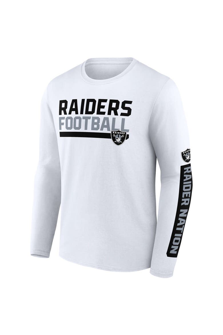 Men's Fanatics Branded Black/White Las Vegas Raiders Two-Pack 2023 Schedule T-Shirt Combo Set, Alternate, color, Black