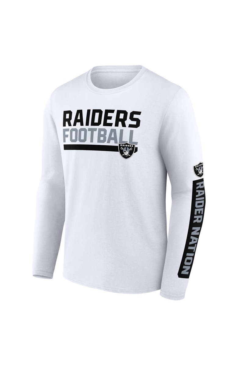 FANATICS Men's Fanatics Branded Black/White Las Vegas Raiders Two-Pack 2023 Schedule T-Shirt Combo Set, Alternate, color, Black