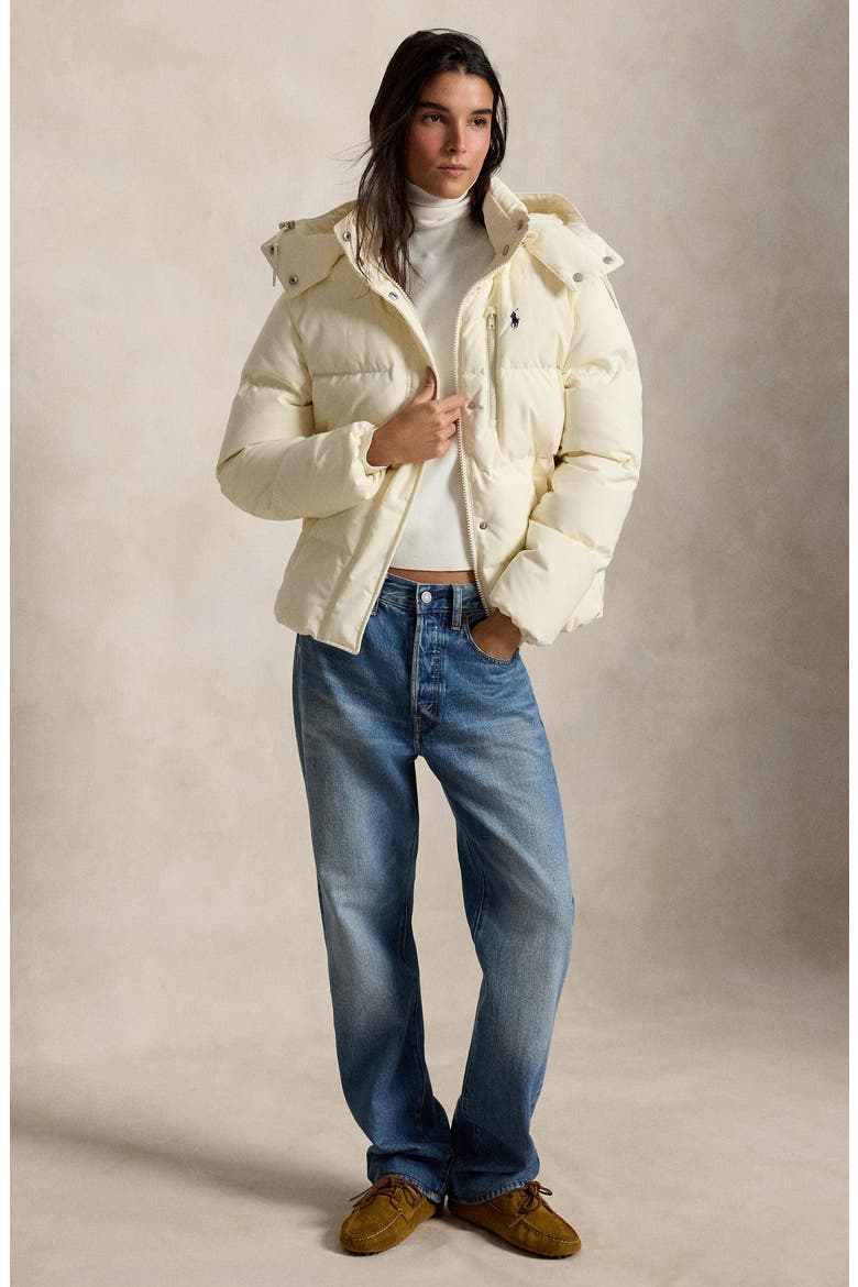 Water Repellent 750 Fill Power Down Puffer Jacket, Alternate, color, ESTATE CREAM
