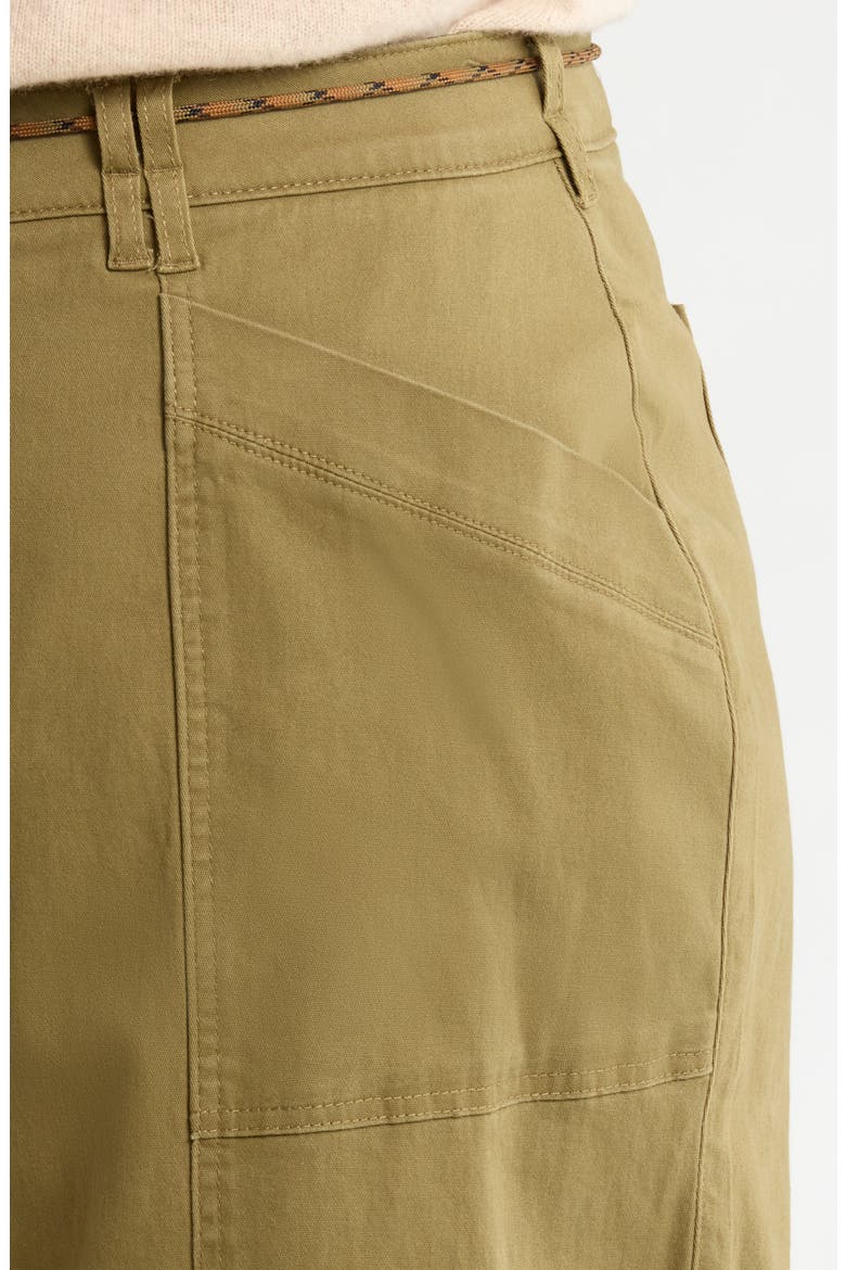 Ultra Skyrise Relaxed Drawstring Waist Stretch Cotton Pants, Alternate, color, GOLDEN OLIVE