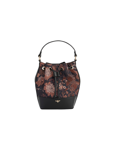 Deco Bloom Black Bucket Bag