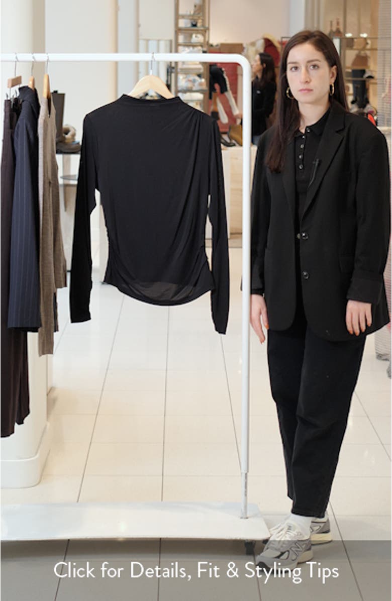 Drape Asymmetric Funnel Neck Top, sales video thumbnail