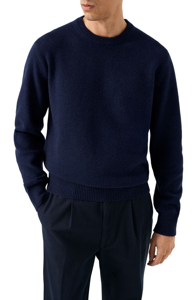 Eton Crewneck Cashmere Sweater, Main, color, Navy
