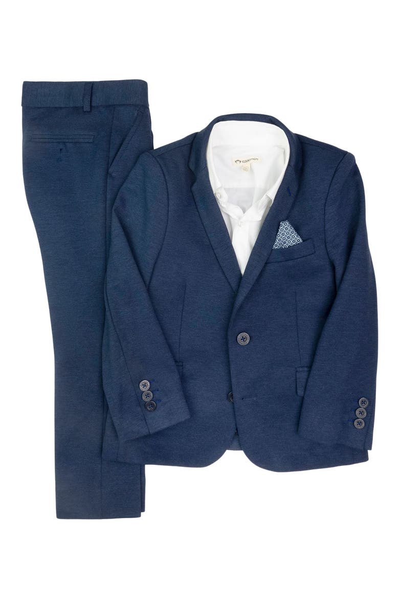 Kids' Stretch Modern Suit, Main, color, BLUEPRINT