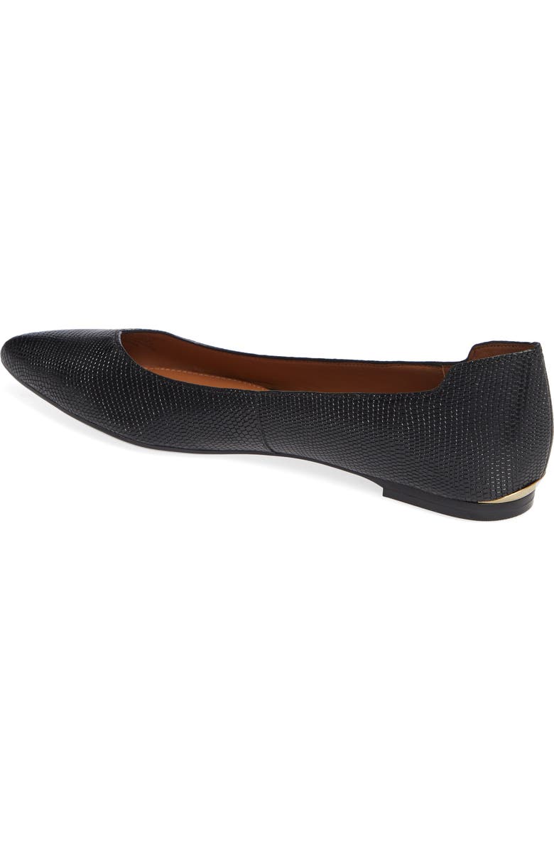 Calvin Klein Giannis Lizard Embossed Ballet Flat, Alternate, color,