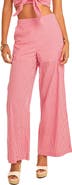 English Factory Check Wide Leg Pants
