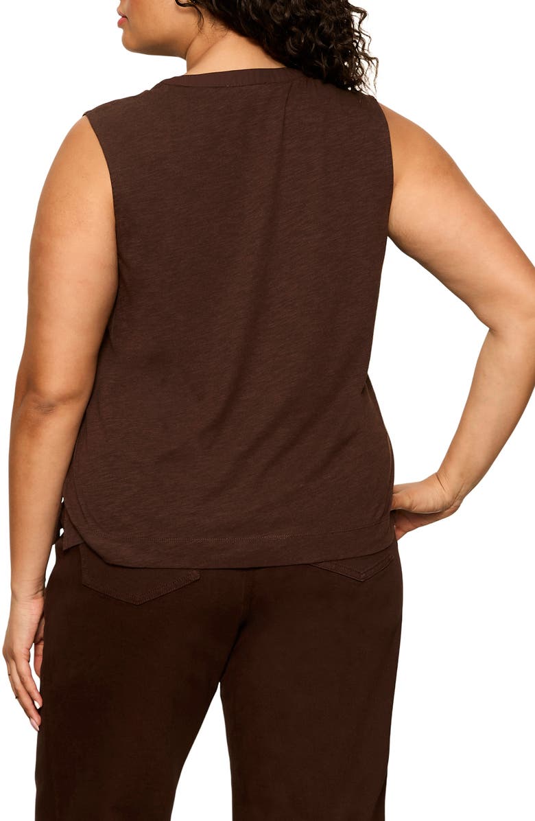 Sanctuary Front Button Sleeveless Top, Alternate, color,