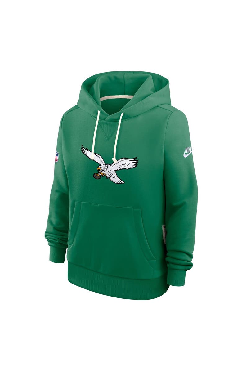 Nike Women's Nike Kelly Green Philadelphia Eagles Throwback Sideline Standard Issue Dri-FIT Hoodie, Alternate, color, Kelly Green