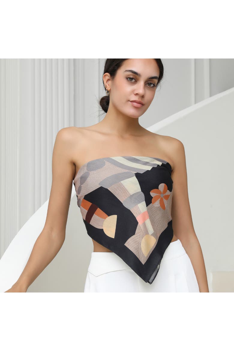 The Lexi Scarf, Alternate, color, Black/Brown