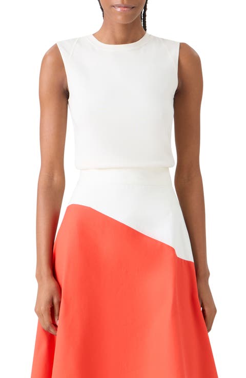 Sleeveless Silk Rib Top