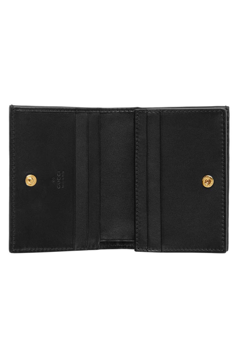 Ophidia Suede Card Case, Alternate, color, NERO/ NERO/ VERT RED VERT