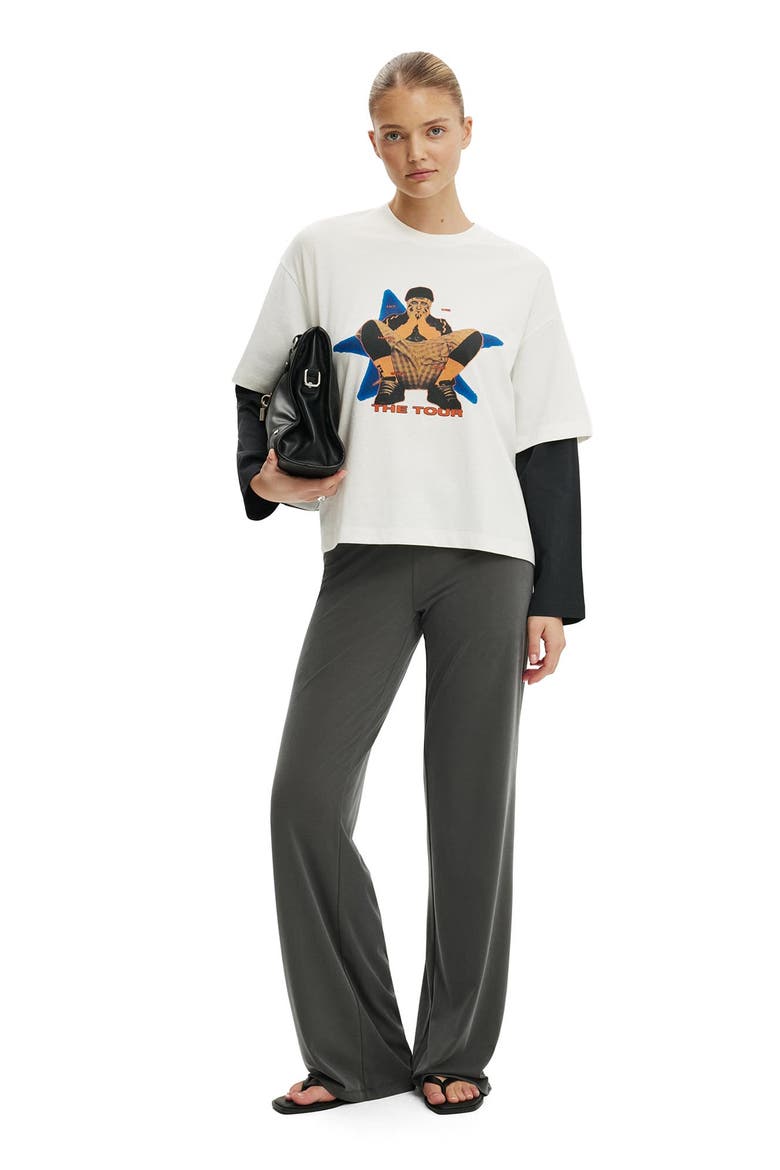 Women's Lcn Double Oversized Graphic Tee, Alternate, color, Billie Eilish On Tour