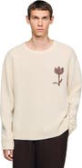 SANDRO Wool sweater with flower detail