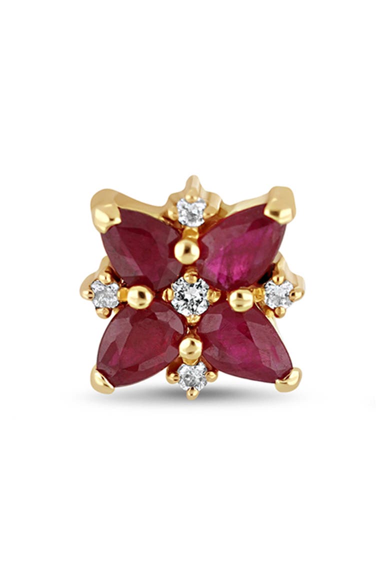 El Mar Stud Earrings, Alternate, color, RUBY/ 18K YELLOW GOLD