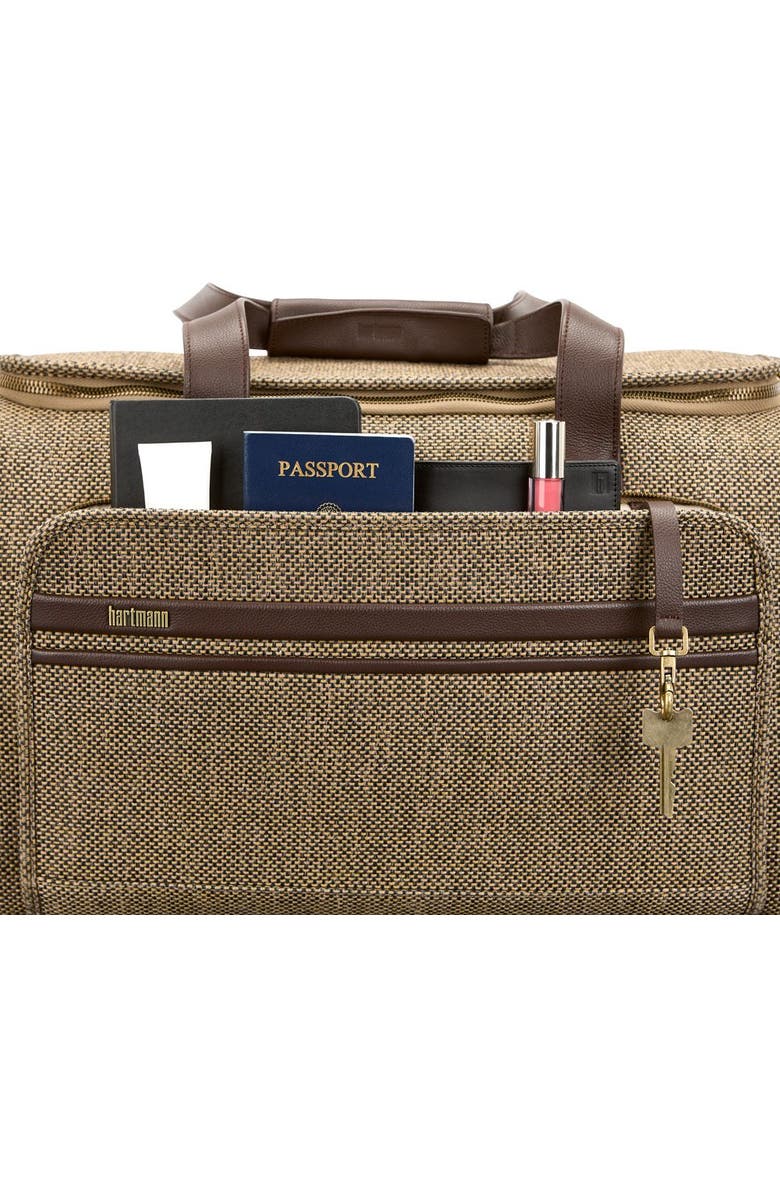 Hartmann Tweed Travel Duffel, Alternate, color, Tweed/Natural Leather