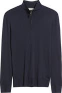 Canali Quarter Zip Wool Blend Sweater