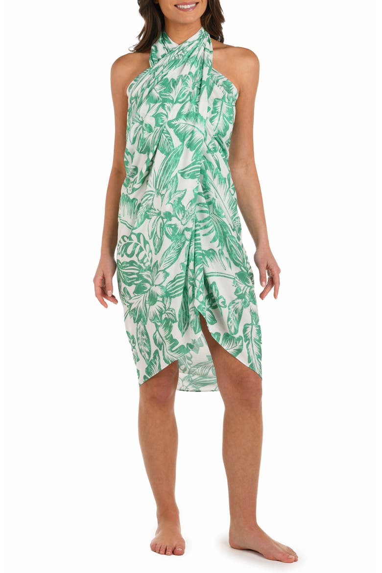 Batiki Cover-Up Pareo, Alternate, color, EUCALYPTUS