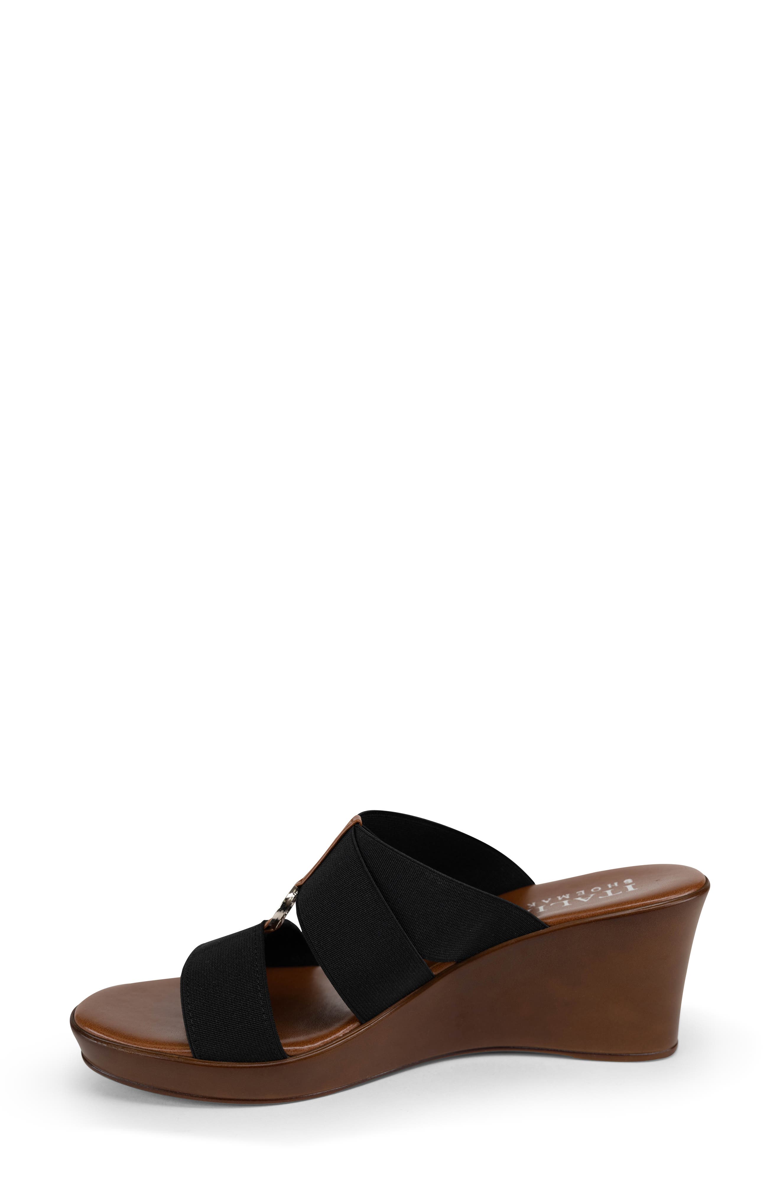 ITALIAN SHOEMAKERS Celsi Wedge Slide Sandal, Alternate, color, Black