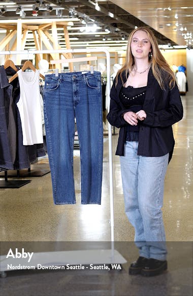 【関税込み】rag & bone ブルー Harlow ジーンズ Harlow Straight-Leg Jeans - Delancey | rag & bone