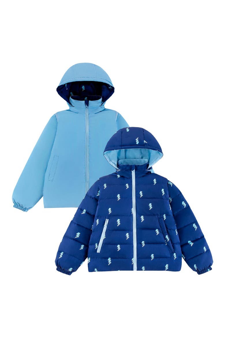 Kids' Tanner Reversible Convertible Hooded Jacket, Alternate, color, BLUE