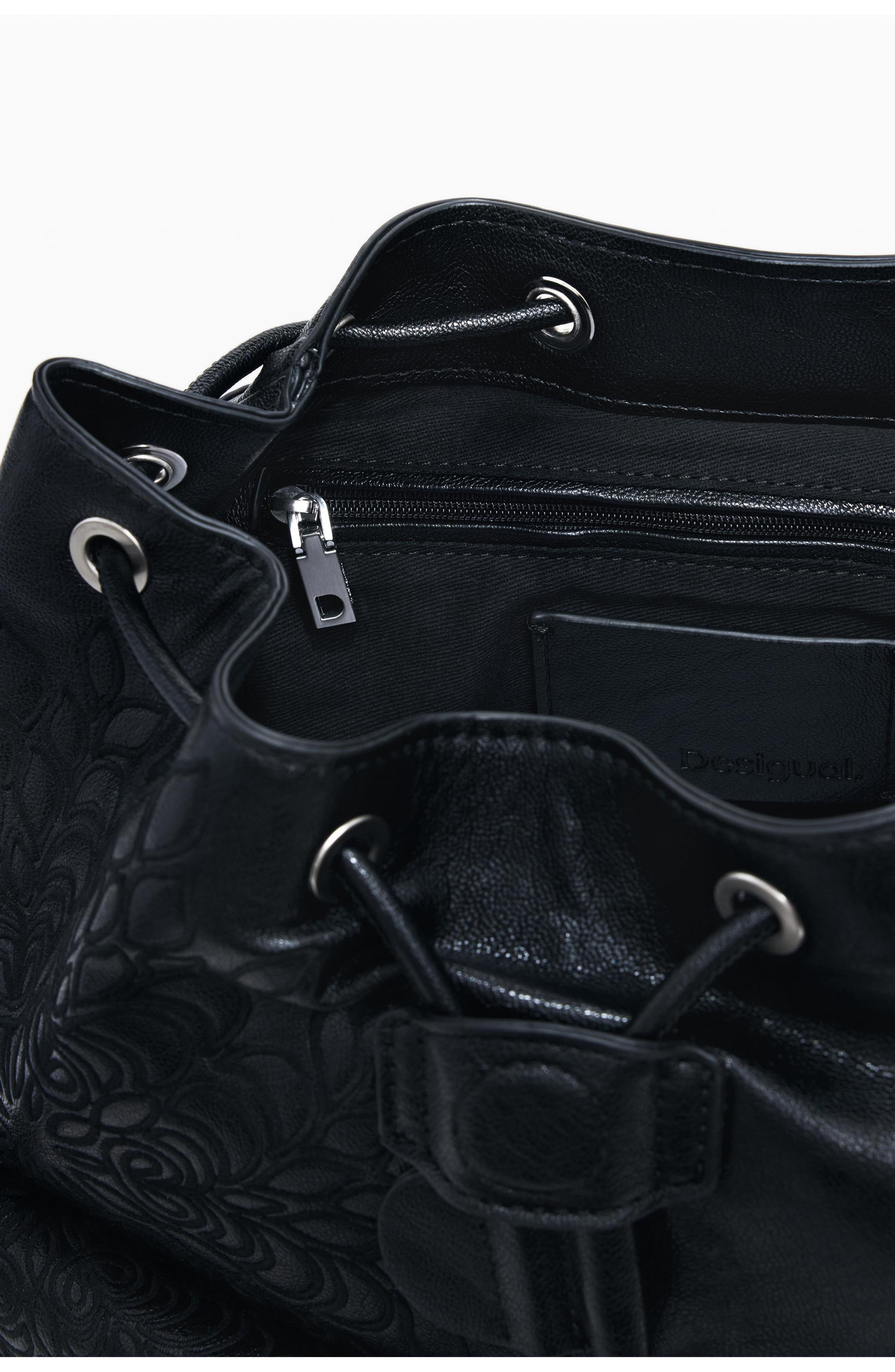 Desigual Mini Floral Embossed Convertible Backpack, Alternate, color, 