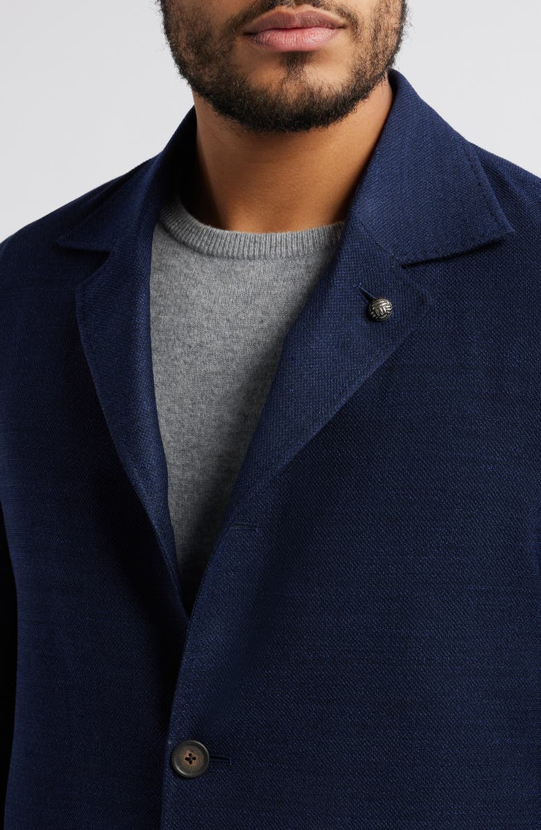 Jack Victor Quest Knit Ready Navy Wool Jacket, Alternate, color, Navy