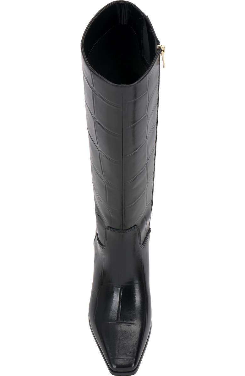 Vince Camuto Pavla Knee High Boot, Alternate, color, Black Large Croc Le