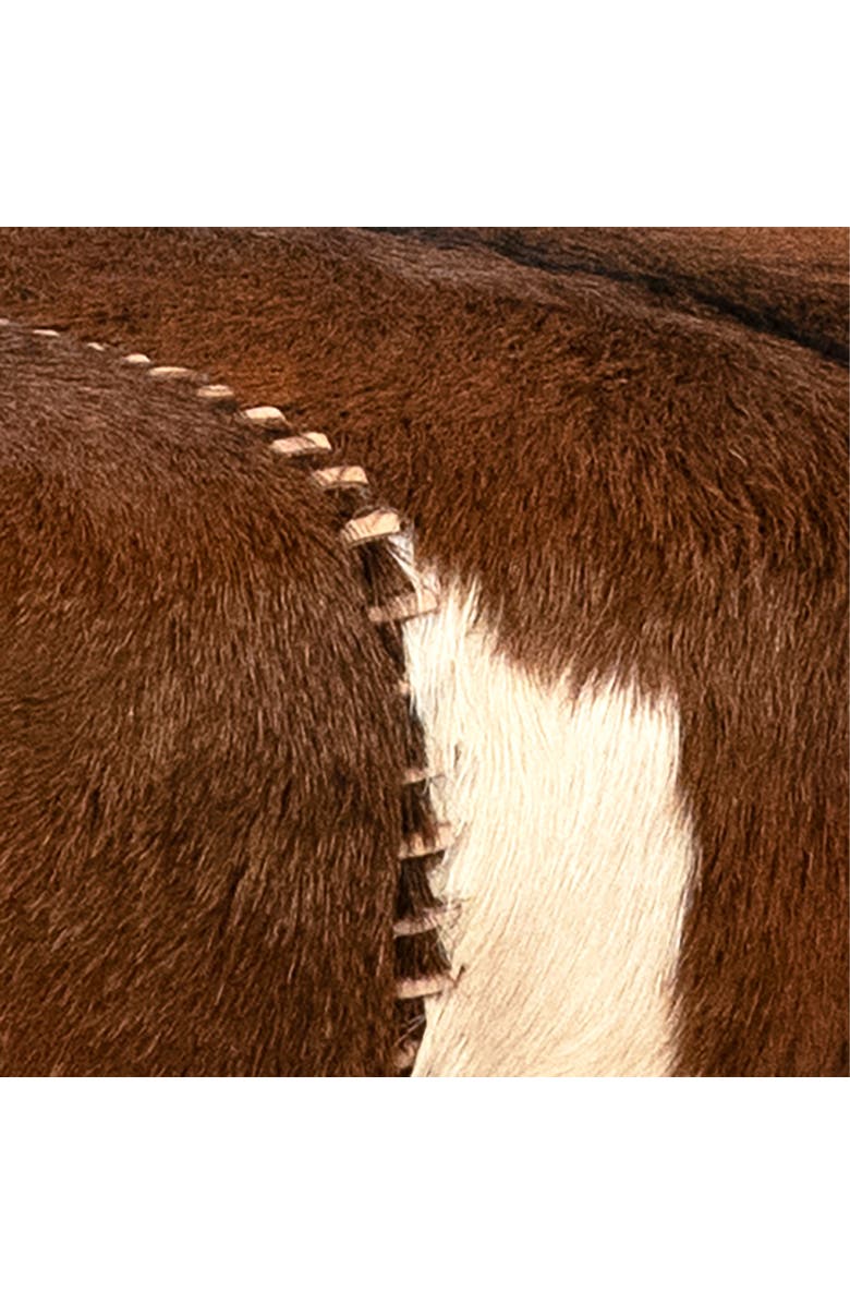 Dovetail Furniture Tamsin Goat Hide & Mindi Wood Accent Chair, Alternate, color, Natural