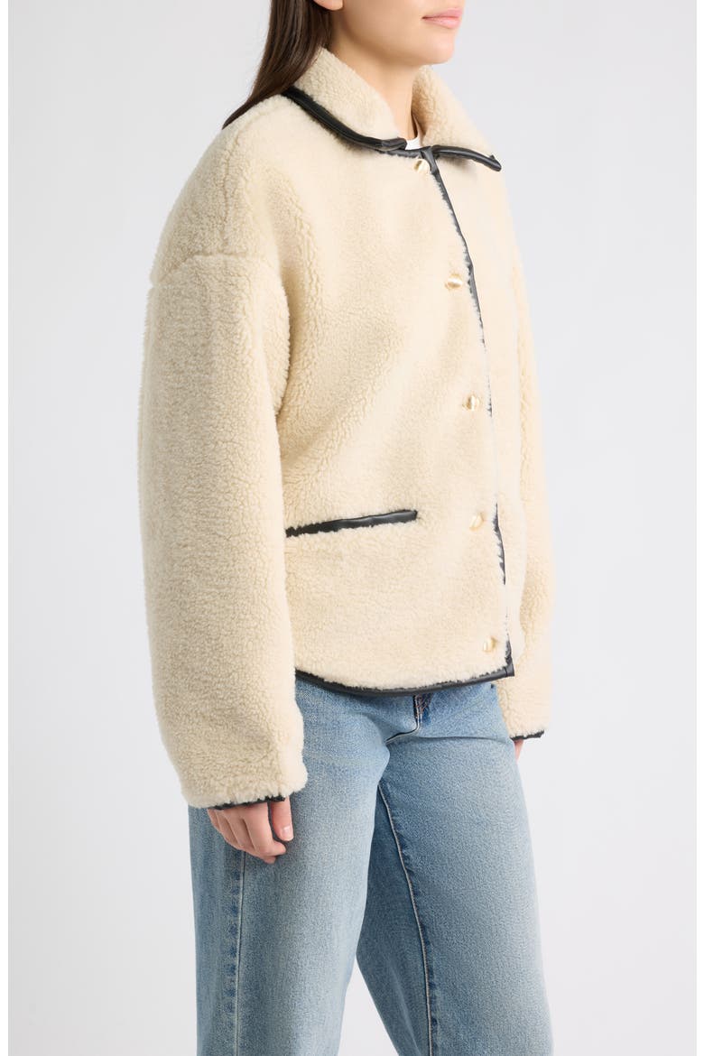 Lyndon High Pile Fleece Jacket, Alternate, color, CREAM