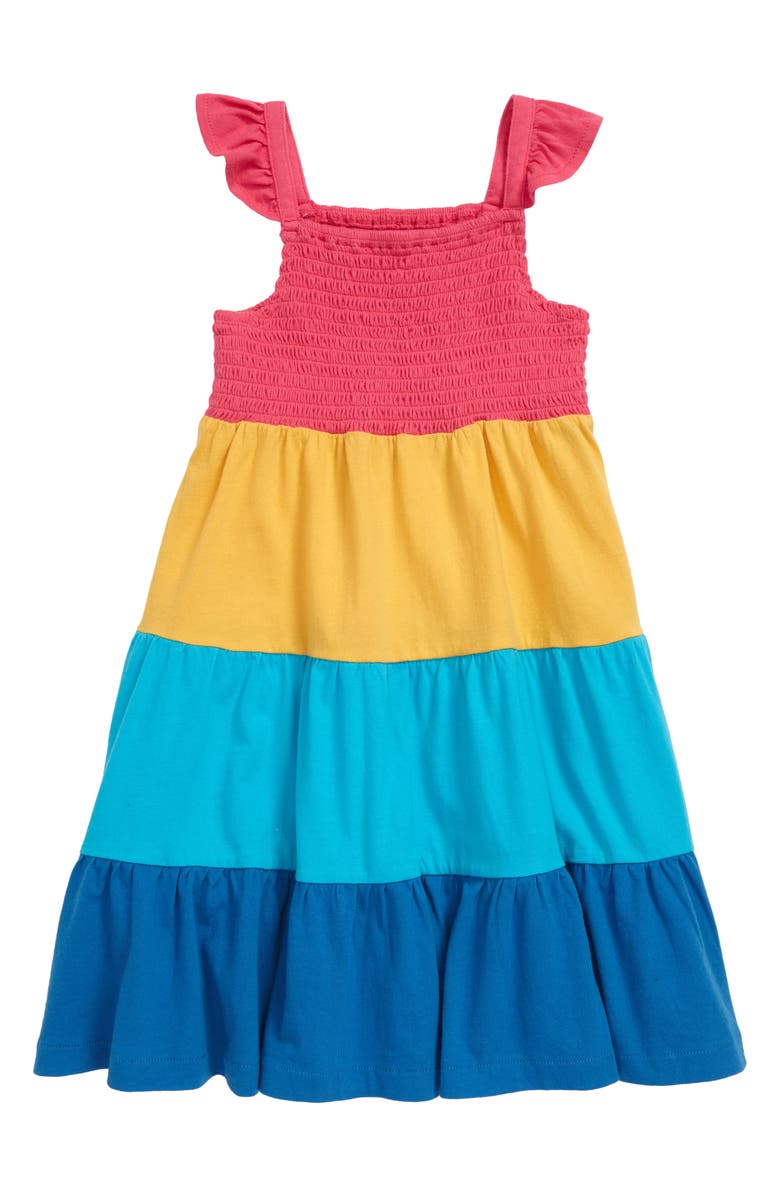 Tucker + Tate Kids' Colorblock Tiered Dress, Main, color, 