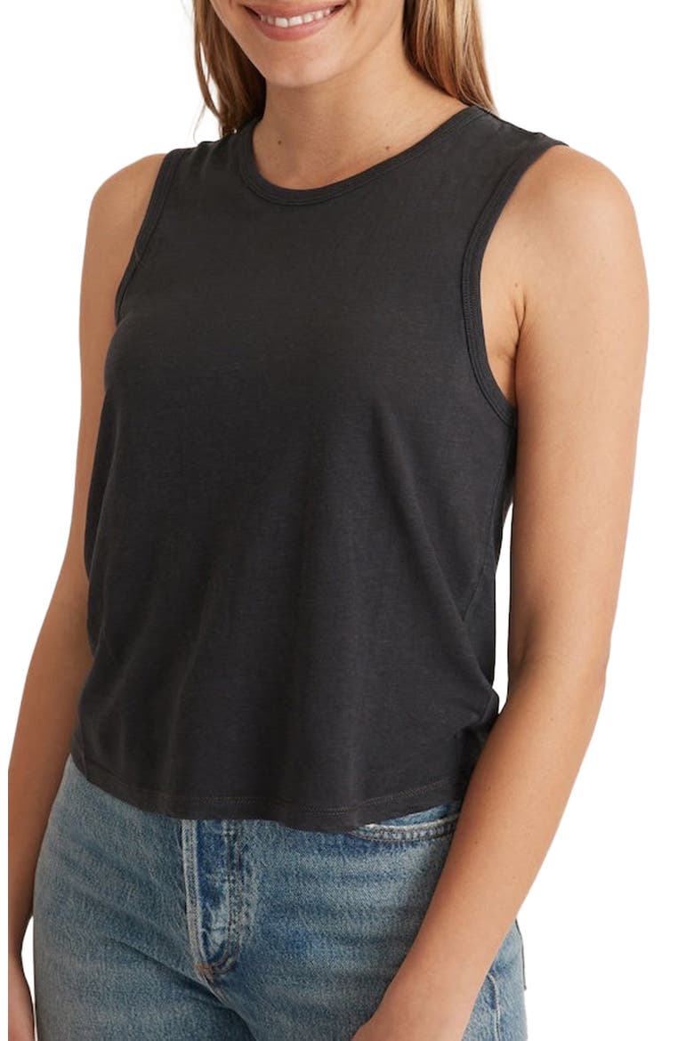 Crop Hemp & Cotton Tank, Main, color, BLACK
