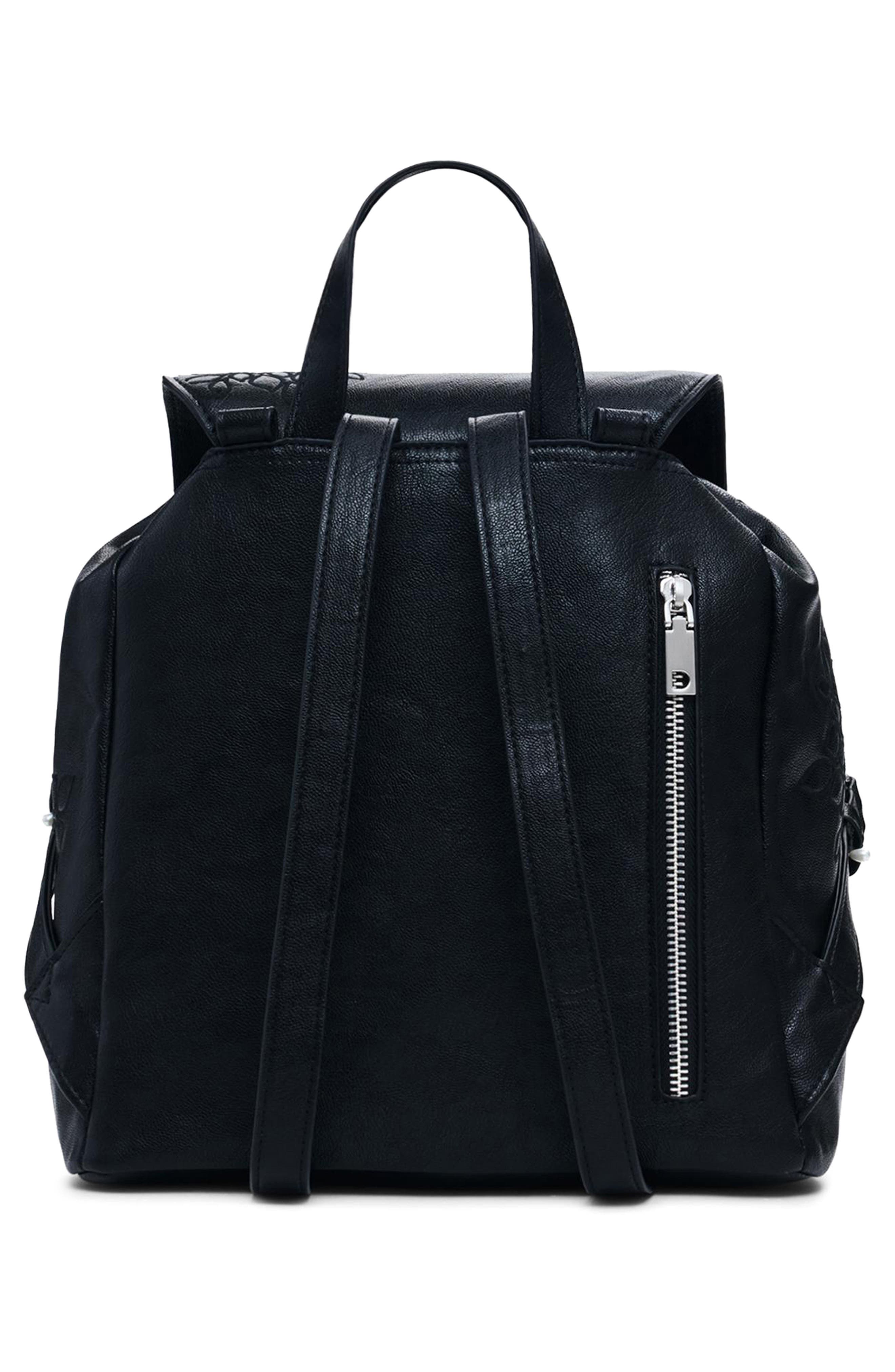 Desigual Mini Floral Embossed Convertible Backpack, Alternate, color, 