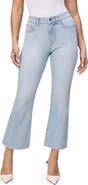 WARP+WEFT PSP Raw Hem High Waist Crop Bootcut Jeans