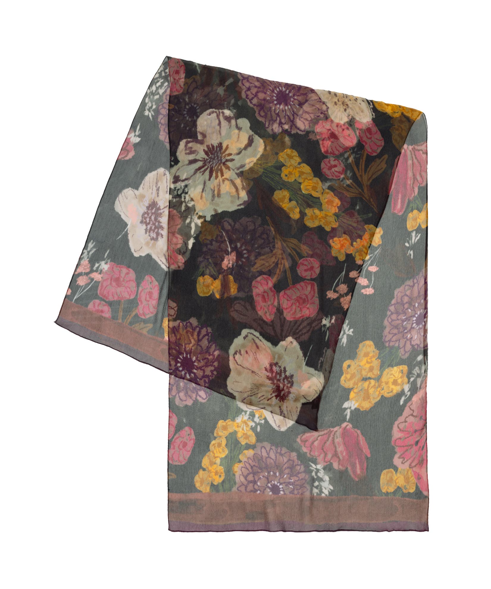 Echo Wildflower Crinkle Silk Wrap (Women) | Nordstrom