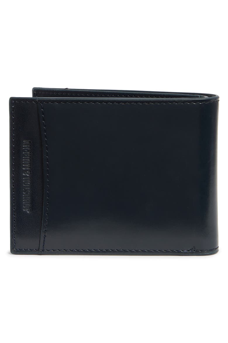 Brushoff Bifold Leather Wallet, Alternate, color, NAVY